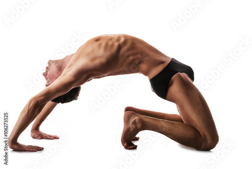 bridge pose, yogic exercise, flexible spine