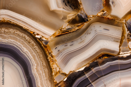 Piece of polished agate texture