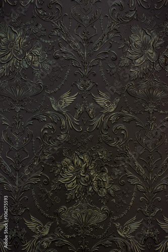 dark gold wall ornament texture background