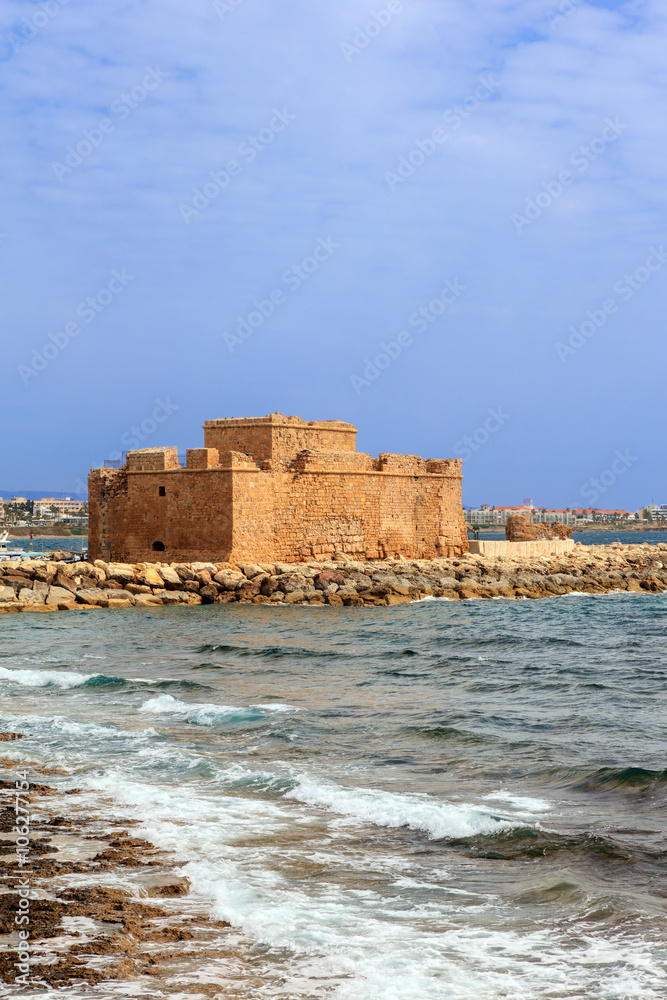 Medieval Castle in Paphos Harbor, Cyprus.