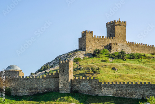 Konstfotografi Castle with bailey on the hill.