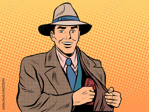 The purse money male businessman