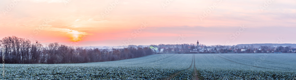 Sunrise in the Slovak countryside