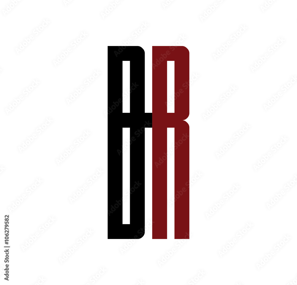 BR initial logo red and black BR initial logo red and black