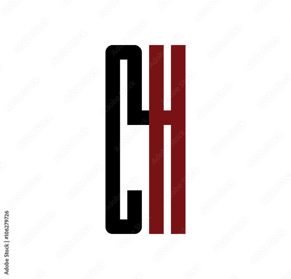 CH initial logo red and black CH initial logo red and black