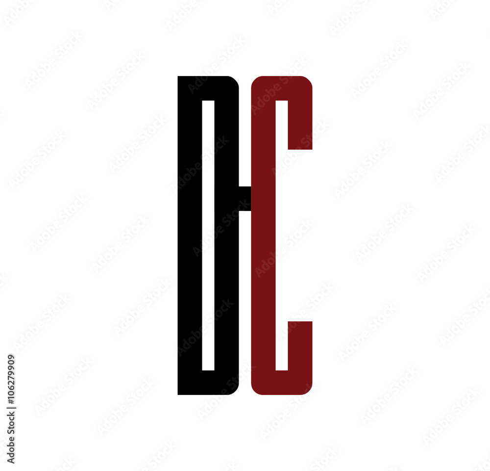 DC initial logo red and black DC initial logo red and black