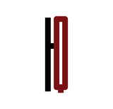 IQ initial logo red and black