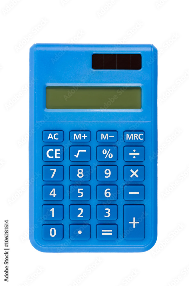Calculator isolated on white background with clipping path Calculator isolated on white background with clipping path