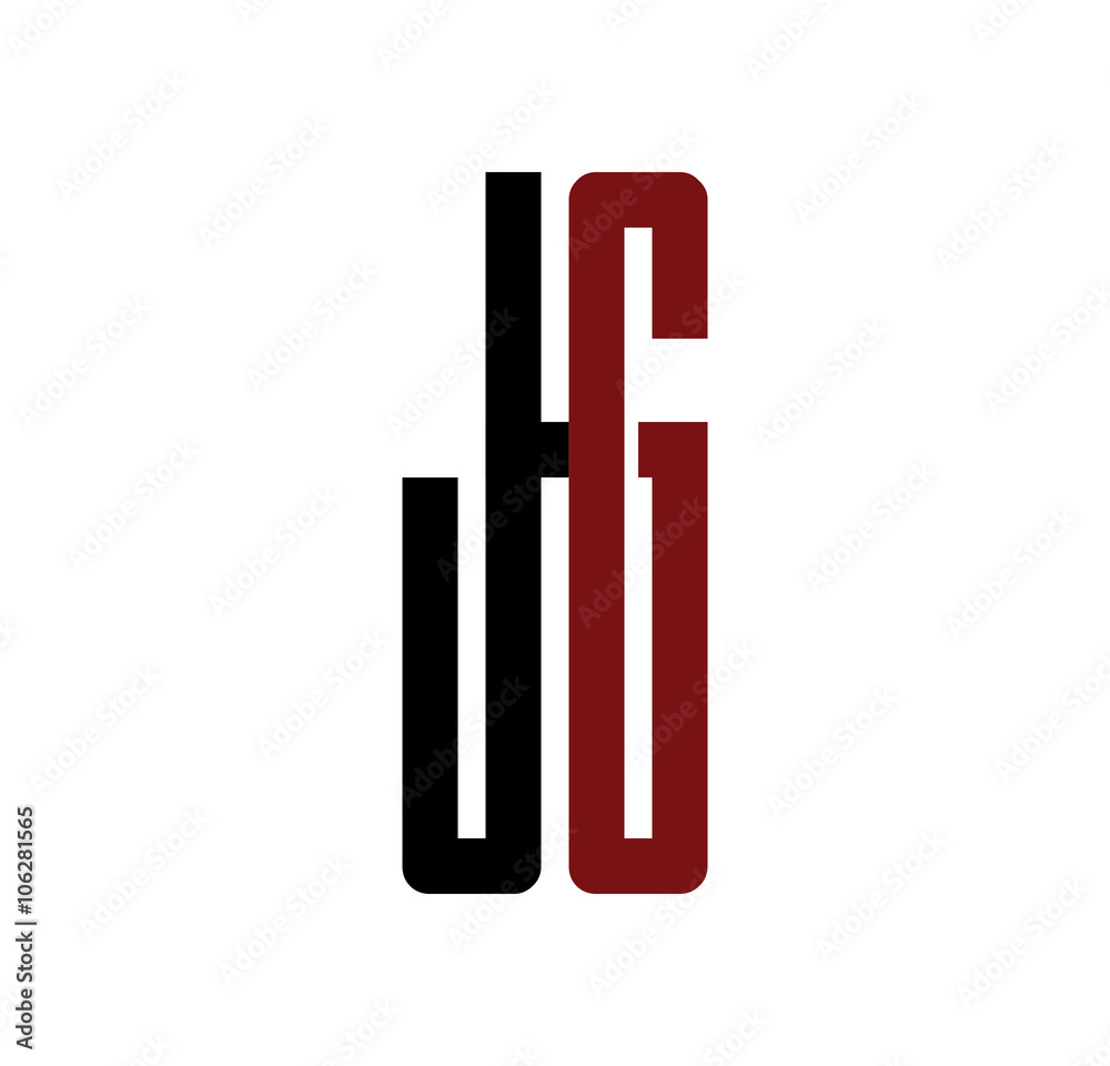 JG initial logo red and black JG initial logo red and black