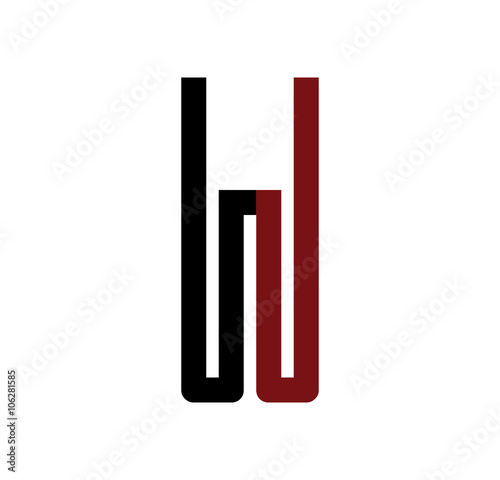 JJ initial logo red and black