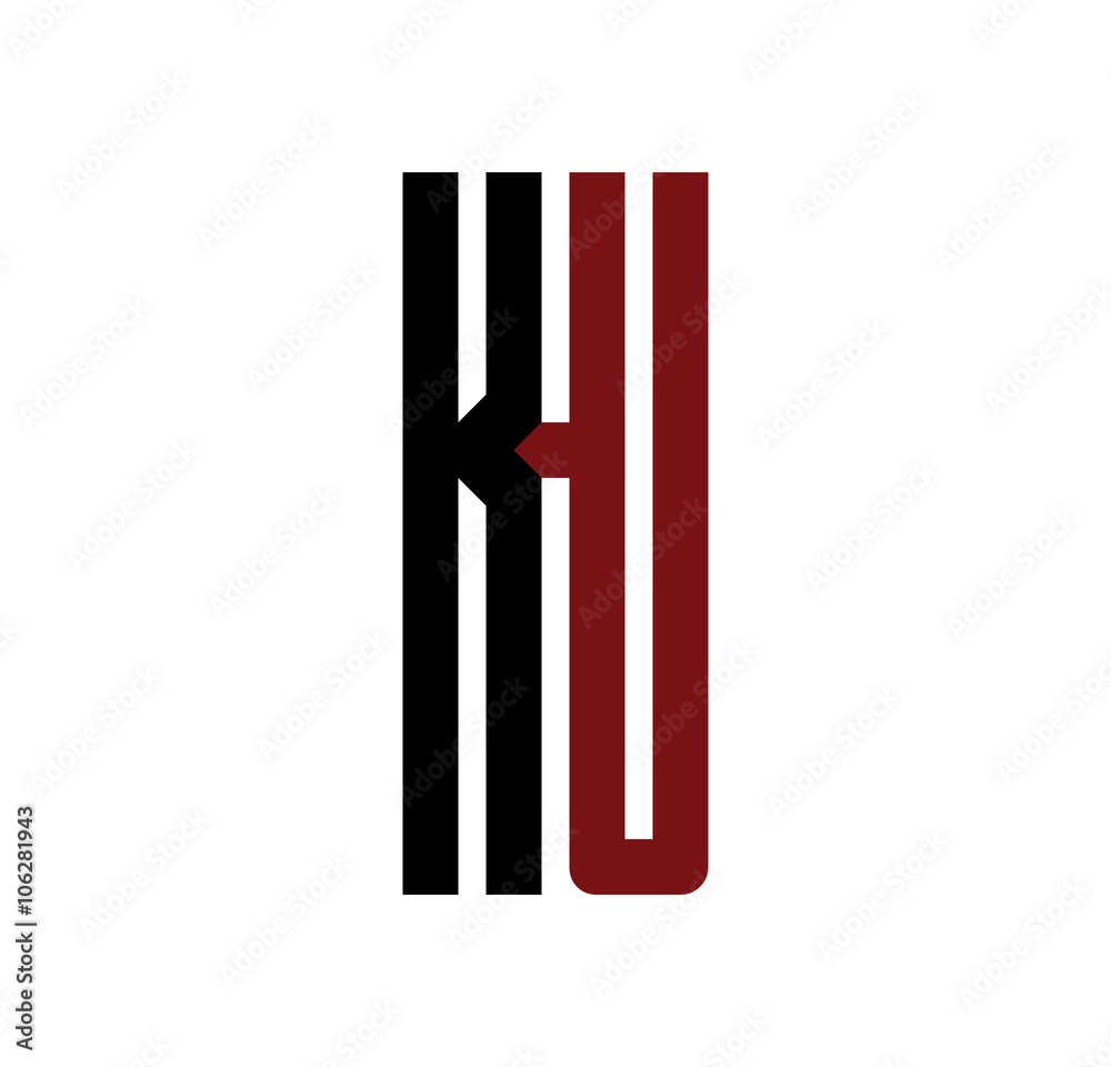 KU initial logo red and black KU initial logo red and black