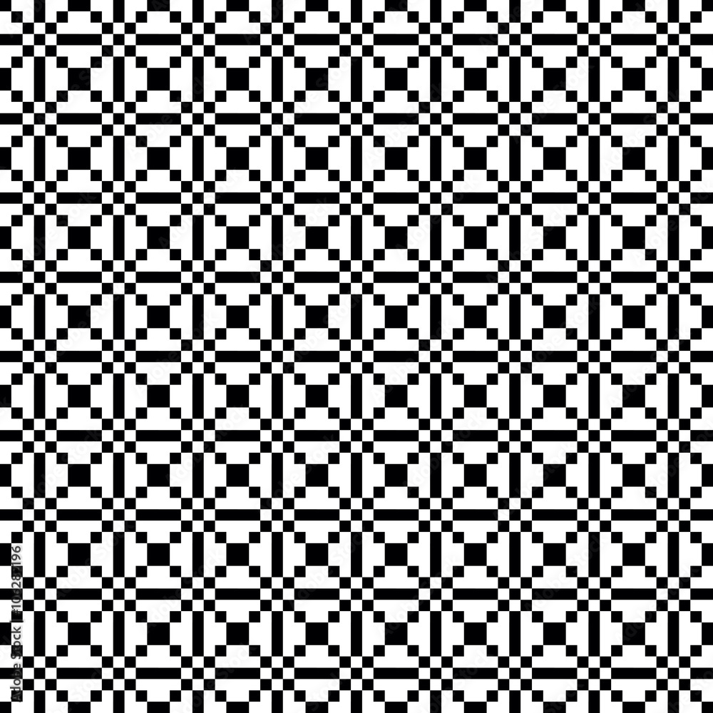 Seamless Geometric Pattern | Squares | Black-and-White 4 Seamless Geometric Pattern | Squares | Black-and-White 4