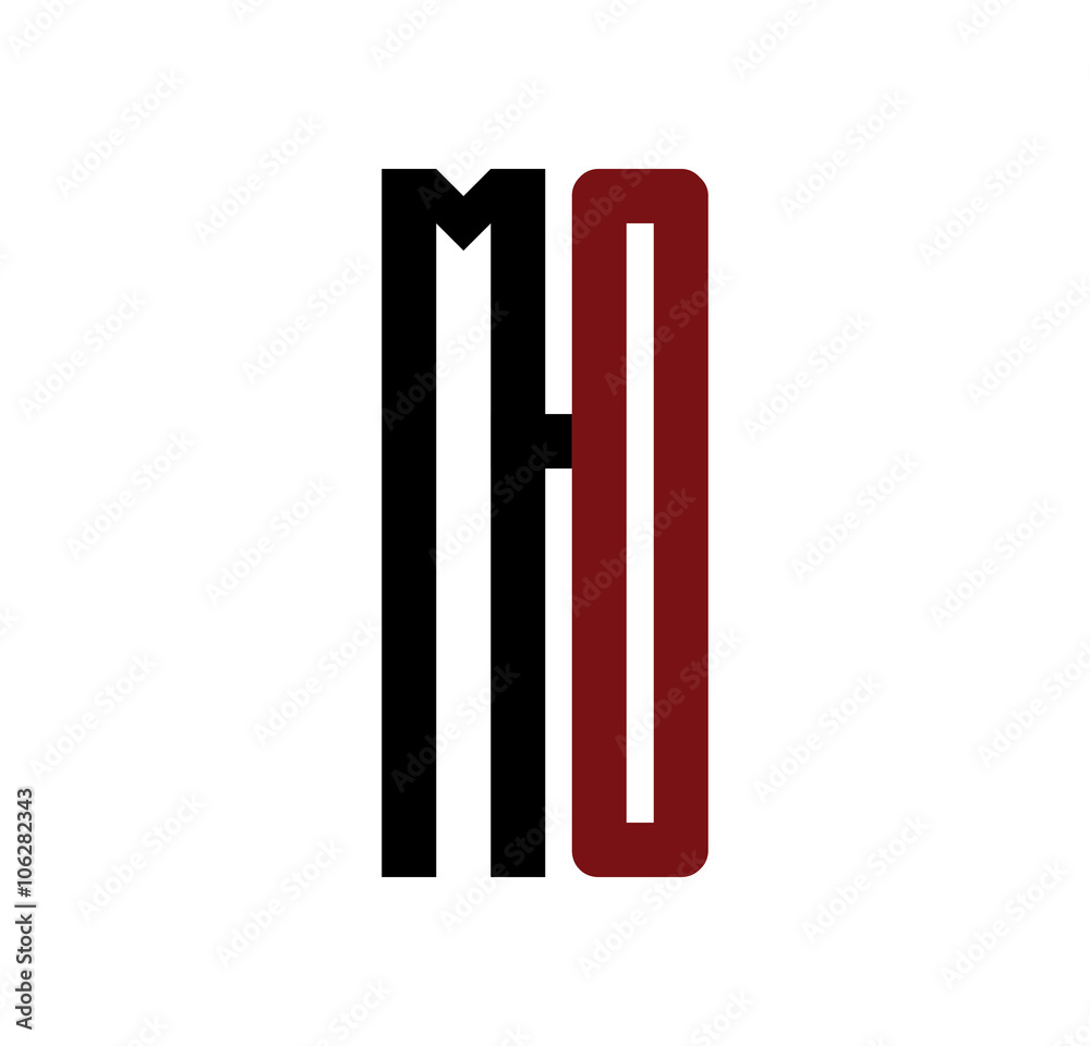 MO initial logo red and black MO initial logo red and black