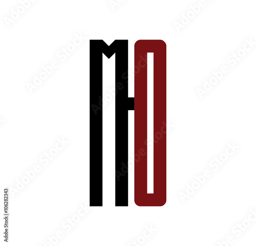 MO initial logo red and black
