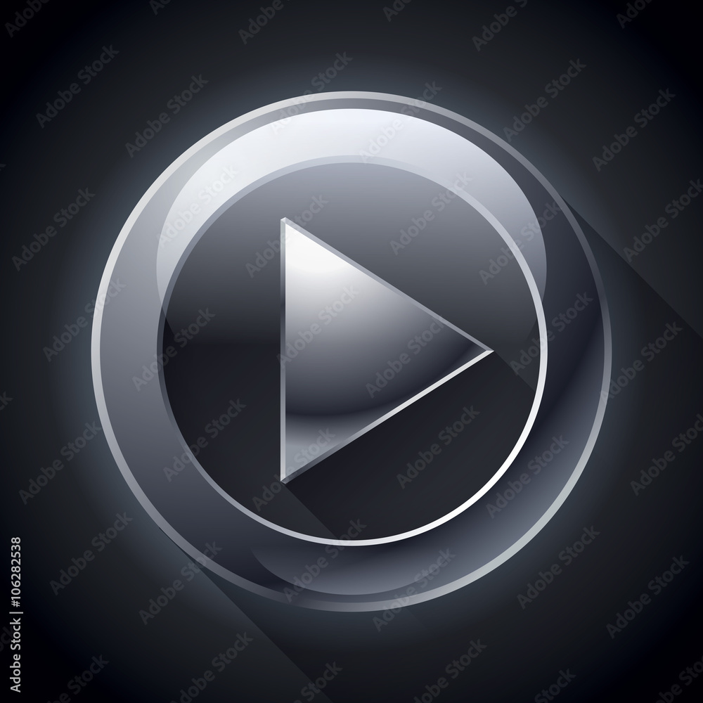 Vector control button, play icon, black gloss button, elements for you design project Vector control button, play icon, black gloss button, elements for you design project