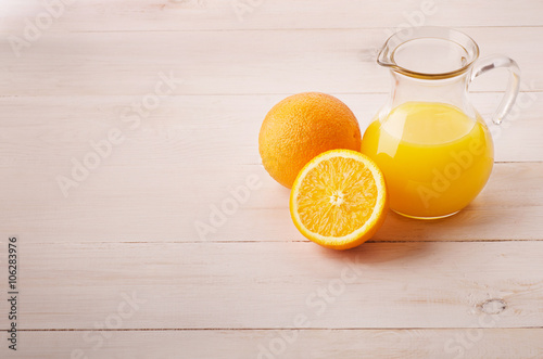 Orange and fresh orange juice