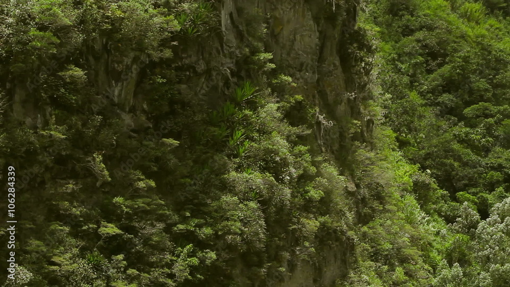 Capture the breathtaking beauty of a massive waterfall in the Ecuadorian Andes near the enchanting city of Banos with a mesmerizing camera pan. Capture the breathtaking beauty of a massive waterfall in the Ecuadorian Andes near the enchanting city of Banos with a mesmerizing camera pan.