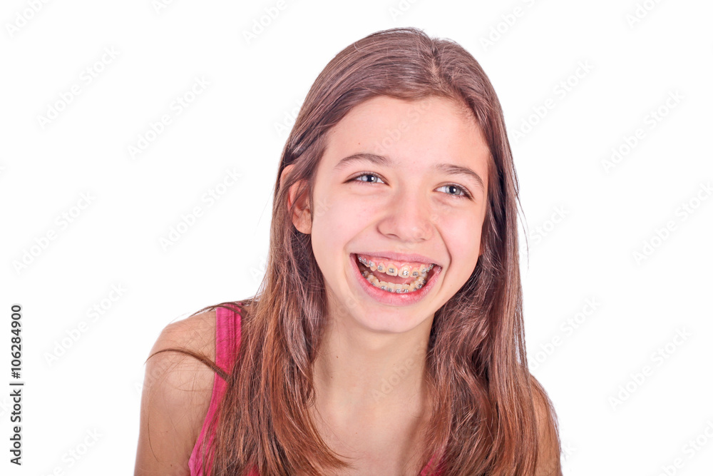 teeny teen with braces