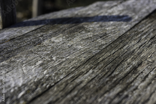 Old weathered wooden planks close-up background