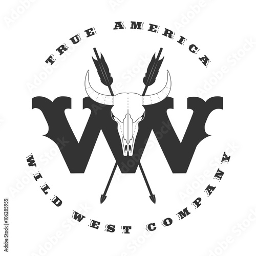 Wild West vector concept template logo