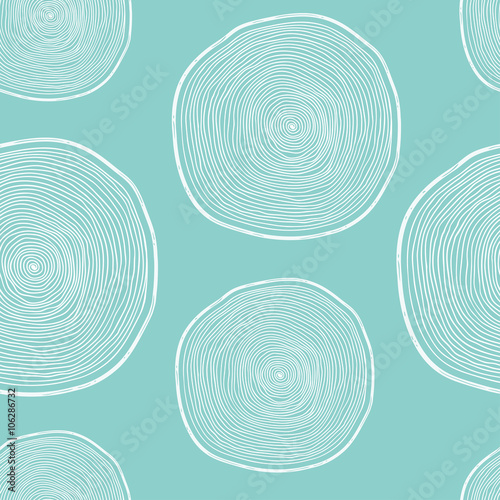 Vector forest seamless pattern with wood cuts. 