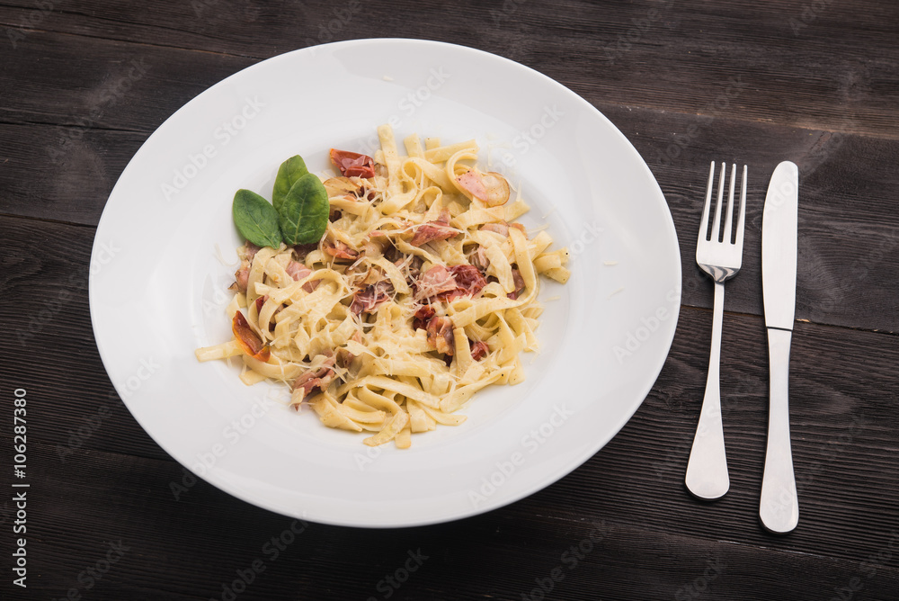 pasta with bacon amd mint pasta with bacon amd mint