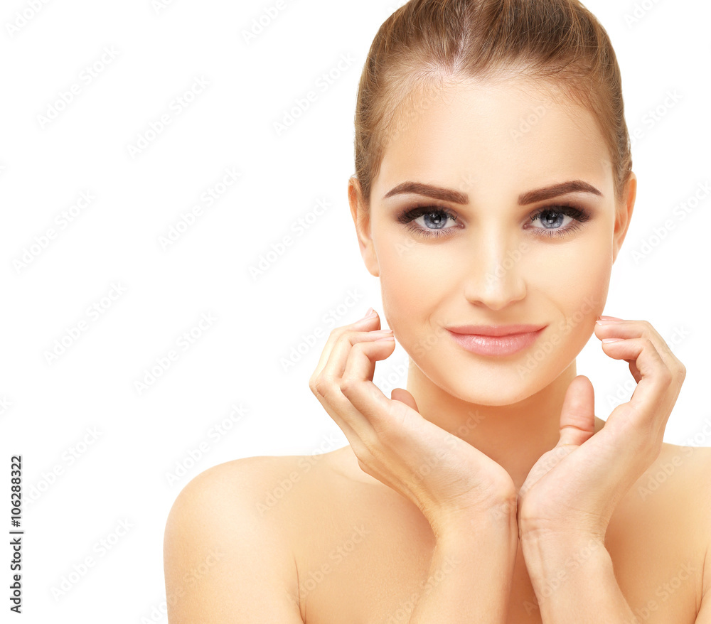 Beauty portrait of a young girl. Fresh Clean Skin Beauty portrait of a young girl. Fresh Clean Skin