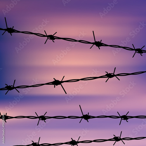 Barbed Wire Against Sky