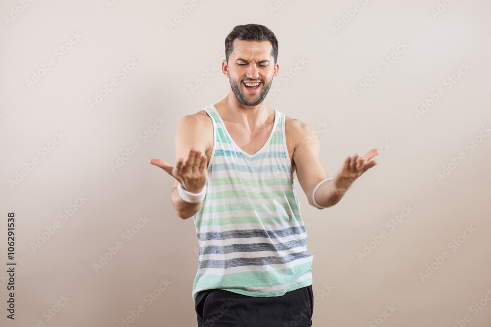 Male dancer in a studio Male dancer in a studio