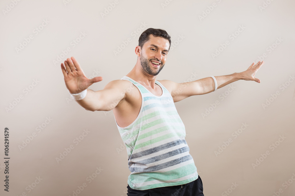 Male dancer in a studio Male dancer in a studio