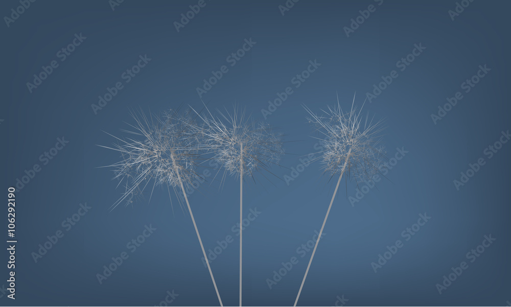 Naklejka premium Abstract background with strange Dandelion illustration. Illustrated vector