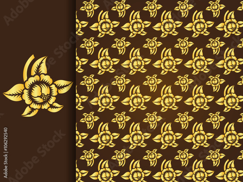 Asian traditional art Design, Thai traditional background ( Lai Thai pattern )
