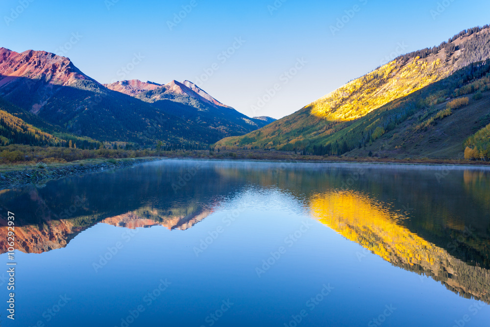 Mountain Reflection in Fall