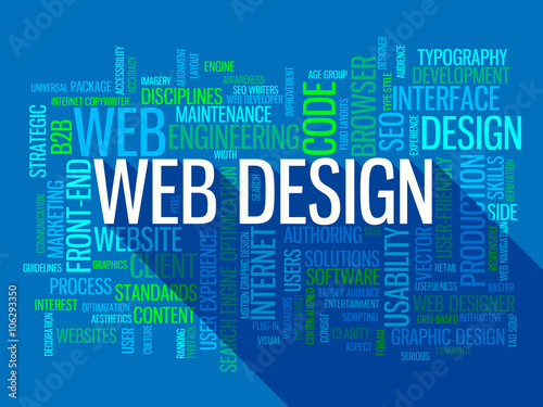 "WEB DESIGN" vector tag cloud 
