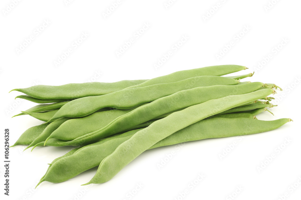fresh string beans on a white background
fresh string beans on a white background