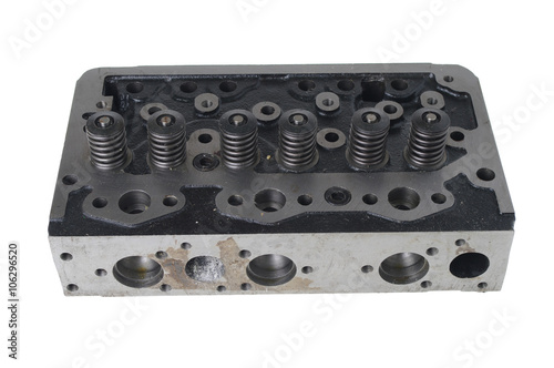engine cylinder head isolated on white