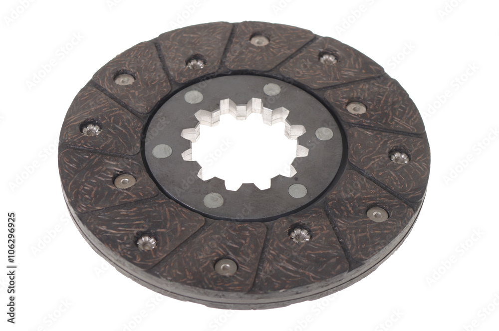 Disc clutch isolated on white