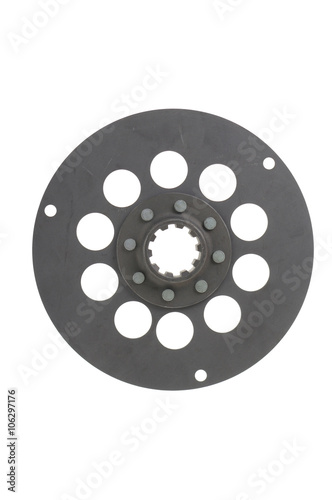 Disc clutch isolated on white