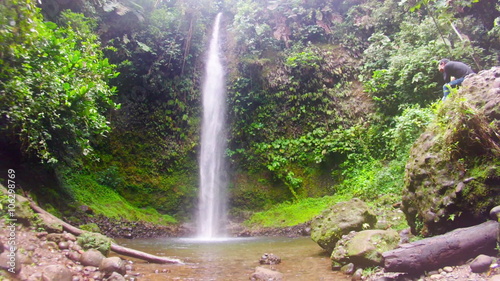 Experience the breathtaking beauty of Ola Vida Waterfall,nestled in the enchanting Ecuadorian Amazonia,a must visit destination for nature lovers and adventure seekers.
