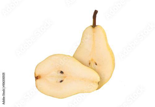 sliced pear isolated on white background © sunwaylight13