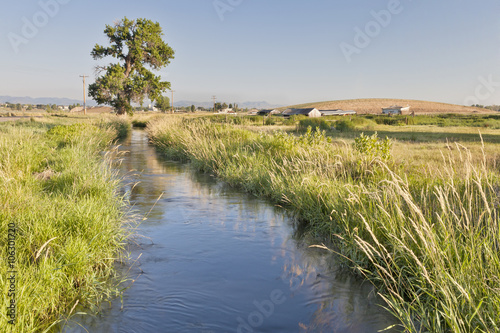 irrigation ditch in Colorado photo