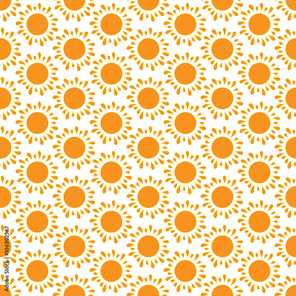 Cute seamless pattern of sun. Doodle hand drawn style . Cute seamless pattern of sun. Doodle hand drawn style .