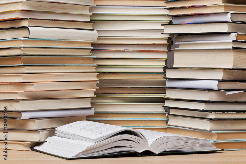 Open book on table Open book on table