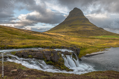 Kirkjufell. A 463 m. high mountain on the north coast of Iceland s Snaefellsnes peninsula.