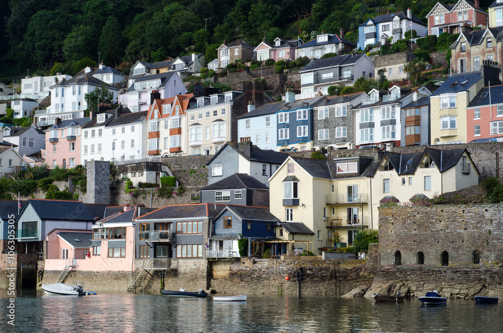 A morning view of Dartmouth, Devon, England,  taken from the Kingswear Ferry,