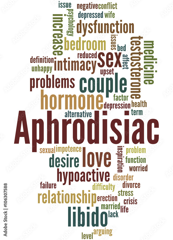 Obraz premium Aphrodisiac, word cloud concept 6