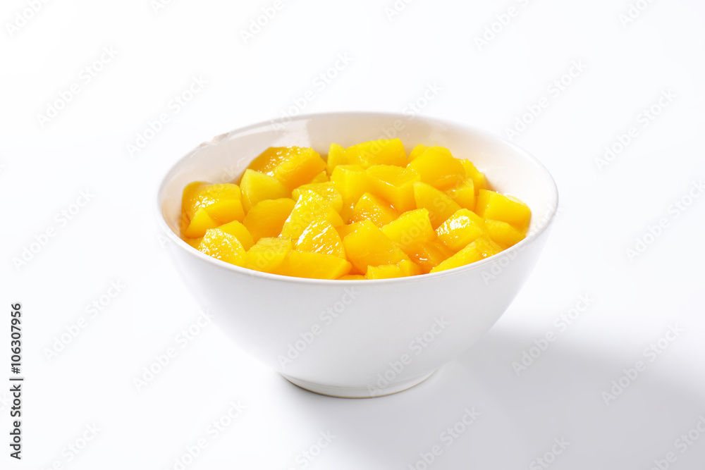 Canned peach pieces Canned peach pieces