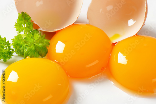 Raw egg yolks