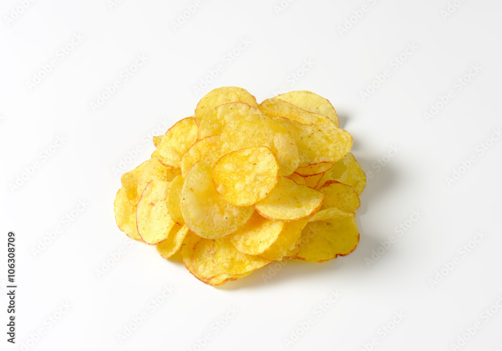Heap of potato chips Heap of potato chips