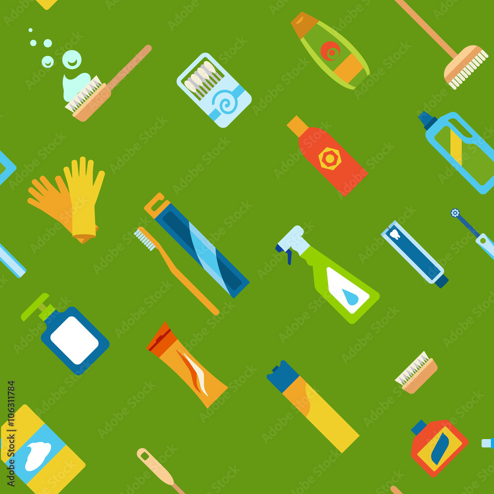 Endless flat hygiene and cleaning background. Endless flat hygiene and cleaning background.